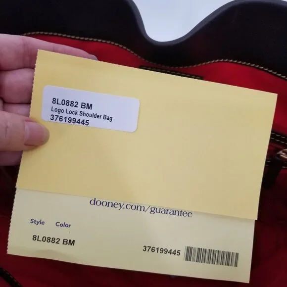 NWT Dooney & Bourke Soft Pebble Brown T'Moro Leather Logo Lock Shoulder Bag - Picture 12 of 14